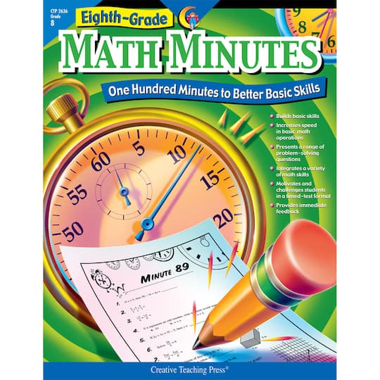 Creative Teaching Press® Math Minutes Workbook, Grade 8 | Michaels®